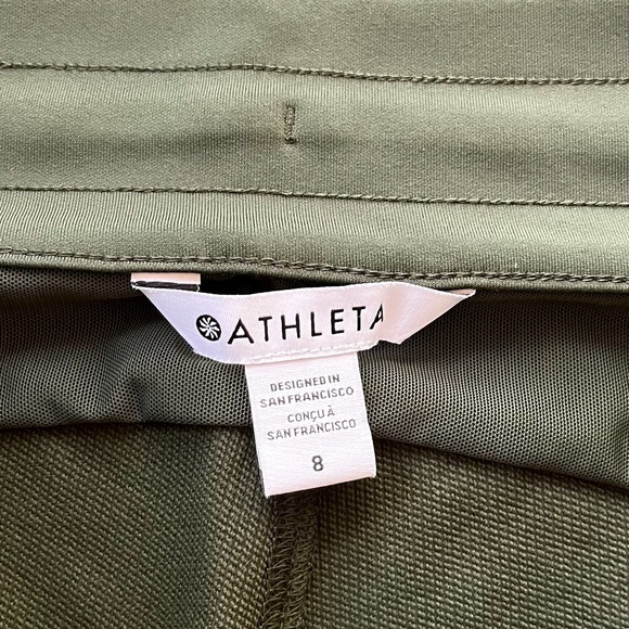 Athleta Headlands Hybrid Trek Jogger Dark Olive Green Pants Size 8 - Picture 11 of 13